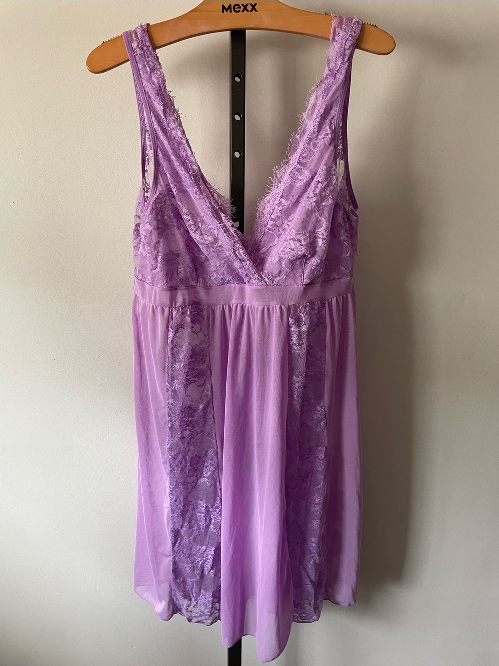 Avidlove Lace Purple Chemise Nightgown Slip Dress Plus Size XXXL
